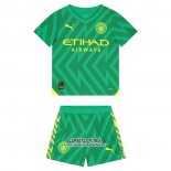 Camiseta Manchester City Portero Nino 2023/2024 Verde