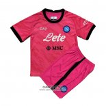 Camiseta Napoli Portero Nino 2022/2023 Rosa