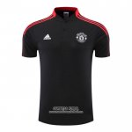 Camiseta Polo del Manchester United 2022/2023 Negro y Rojo