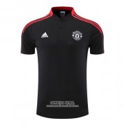 Camiseta Polo del Manchester United 2022/2023 Negro y Rojo