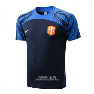 Camiseta de Entrenamiento Paises Bajos 2022/2023 Azul