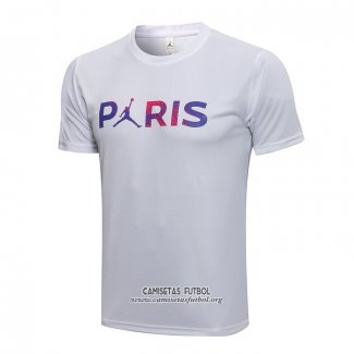 Camiseta de Entrenamiento Paris Saint-Germain Jordan 2021/2022 Blanco