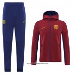 Chandal con Capucha del Barcelona 2020/2021 Rojo