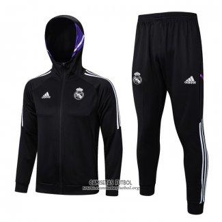 Chandal con Capucha del Real Madrid 2022/2023 Negro