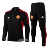 Chandal de Sudadera del Manchester United 2022/2023 Negro