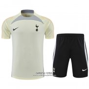 Chandal del Tottenham Hotspur Manga Corta 2022/2023 Beige - Pantalon Corto