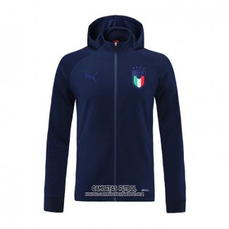 Chaqueta con Capucha del Italia 2021/2022 Azul