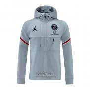 Chaqueta con Capucha del Paris Saint-Germain 2021/2022 Gris