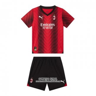 Camiseta AC Milan Primera Nino 2023/2024