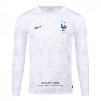 Camiseta Francia Segunda Manga Larga 2022