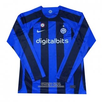 Camiseta Inter Milan Primera Manga Larga 2022/2023