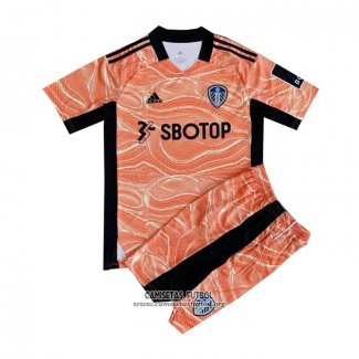 Camiseta Leeds United Portero Nino 2021/2022 Naranja