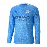 Camiseta Manchester City Primera Manga Larga 2020/2021