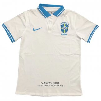 Camiseta Polo del Brasil 2021 Blanco