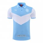 Camiseta Polo del Manchester City 2022/2023 Azul y Blanco