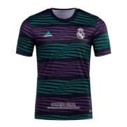 Camiseta Pre Partido del Real Madrid 2022 Verde y Purpura