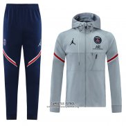 Chandal con Capucha del Paris Saint-Germain 2021/2022 Gris