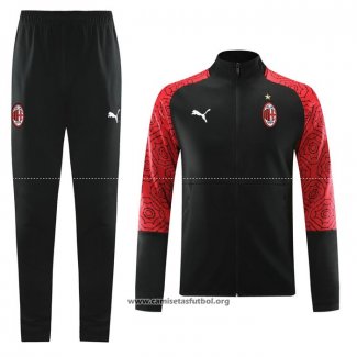 Chandal de Chaqueta del AC Milan 2020/2021 Negro y Rojo