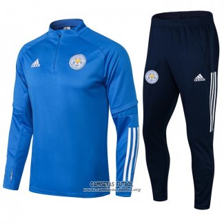 Chandal de Sudadera del Leicester City 2021/2022 Azul