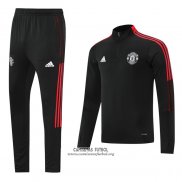 Chandal de Sudadera del Manchester United Nino 2021/2022 Negro