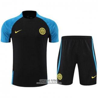 Chandal del Inter Milan Manga Corta 2022/2023 Negro - Pantalon Corto