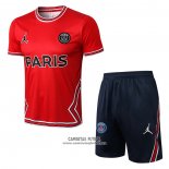 Chandal del Paris Saint-Germain Jordan Manga Corta 2022/2023 Rojo - Pantalon Corto