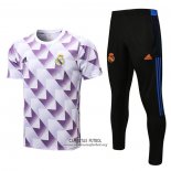 Chandal del Real Madrid Manga Corta 2022/2023 Blanco y Purpura