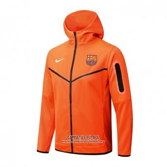 Chaqueta con Capucha del Barcelona 2022/2023 Naranja