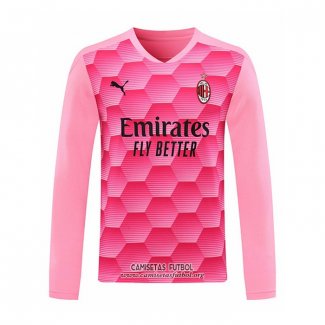 Camiseta AC Milan Portero Manga Larga 2020/2021 Rosa