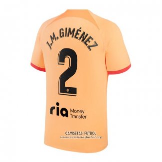 Camiseta Atletico Madrid Jugador J.M.Gimenez Tercera 2022/2023