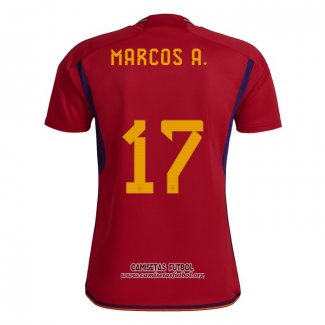 Camiseta Espana Jugador Marcos A. Primera 2022
