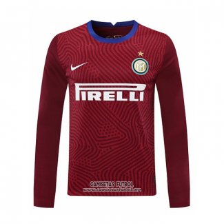 Camiseta Inter Milan Portero Manga Larga 2020/2021 Rojo