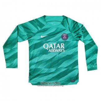 Camiseta Paris Saint-Germain Portero Manga Larga 2023/2024 Verde