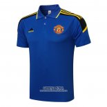 Camiseta Polo del Manchester United 2021/2022 Azul
