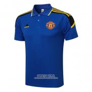 Camiseta Polo del Manchester United 2021/2022 Azul