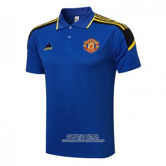 Camiseta Polo del Manchester United 2021/2022 Azul