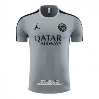 Camiseta de Entrenamiento Paris Saint-Germain Jordan 2023/2024 Gris