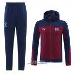 Chandal con Capucha del Manchester City 2020/2021 Rojo