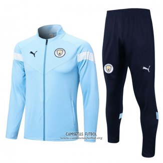 Chandal de Chaqueta del Manchester City 2022/2023 Azul Claro