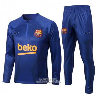 Chandal de Sudadera del Barcelona 2022/2023 Azul