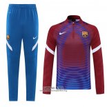 Chandal de Sudadera del Barcelona 2021/2022 Rojo