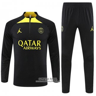 Chandal de Sudadera del Paris Saint-Germain Jordan 2022/2023 Negro