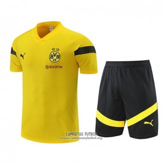 Chandal del Borussia Dortmund Manga Corta 2022/2023 Amarillo - Pantalon Corto