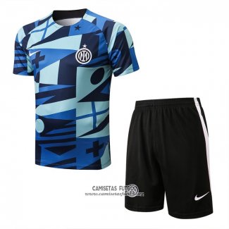 Chandal del Inter Milan Manga Corta 2022/2023 Azul - Pantalon Corto