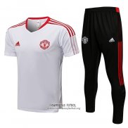 Chandal del Manchester United Manga Corta 2021/2022 Blanco