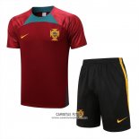 Chandal del Portugal Manga Corta 2022/2023 Rojo - Pantalon Corto