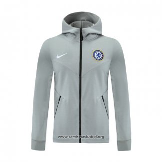 Chaqueta con Capucha del Chelsea 2020/2021 Gris