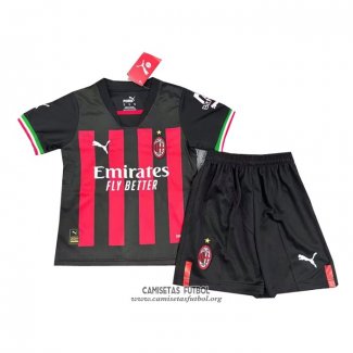 Camiseta AC Milan Primera Nino 2022/2023