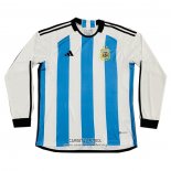 Camiseta Argentina 3 Estrellas Primera Manga Larga 2022