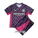 Camiseta Manchester City Portero Nino 2023/2024 Purpura